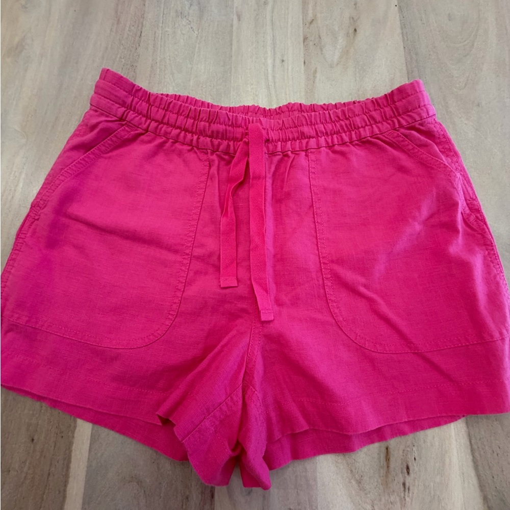 NEW JCREW Short In Linen Blend Pink Size Small
